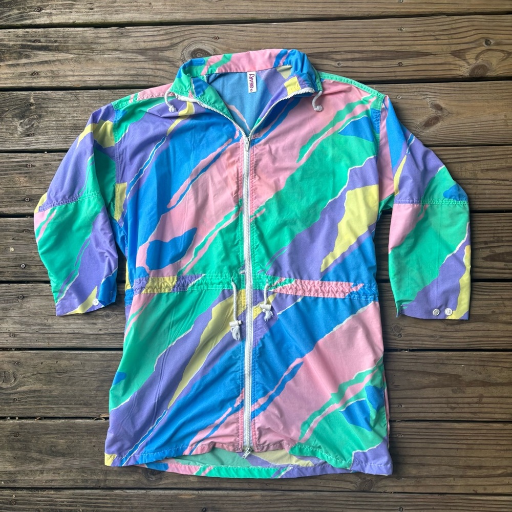 Vintage Colorful Abstract Long Sleeve Dress